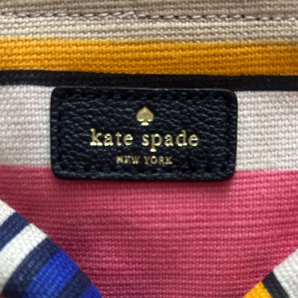 Kate Spade Striped Clutch with Bow Accent - Picture 2 of 4